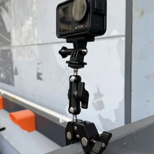 Support métal Yingdao – pince solide, bras flexible réglable, compatible téléphone, caméra 360°, DJI, GoPro. Idéal pour vidéos, vélo, prise de vue multidirectionnelle.