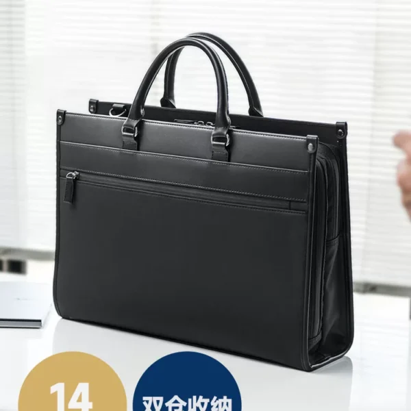 日本SANWA电脑包女14寸防水手提笔记本通勤男士手提15.6寸手提男平板ins单肩时尚商务包简约多功能公文包小众